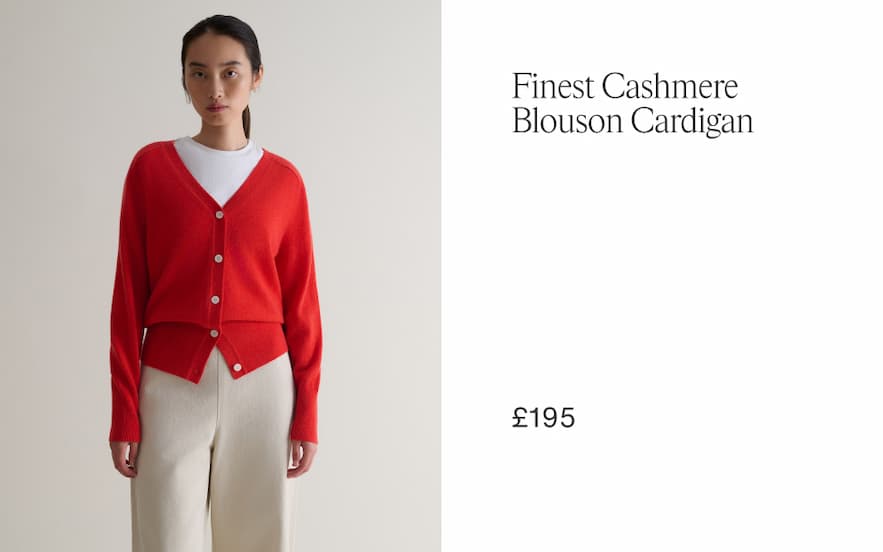 Finest Cashmere Blouson Cardigan