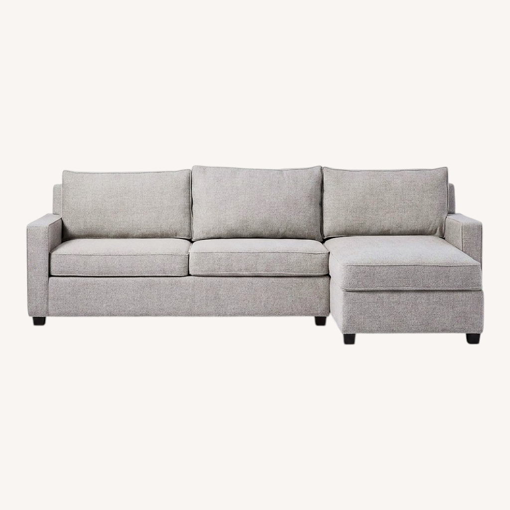 Image of West Elm Light Gray Sleeper Sofa