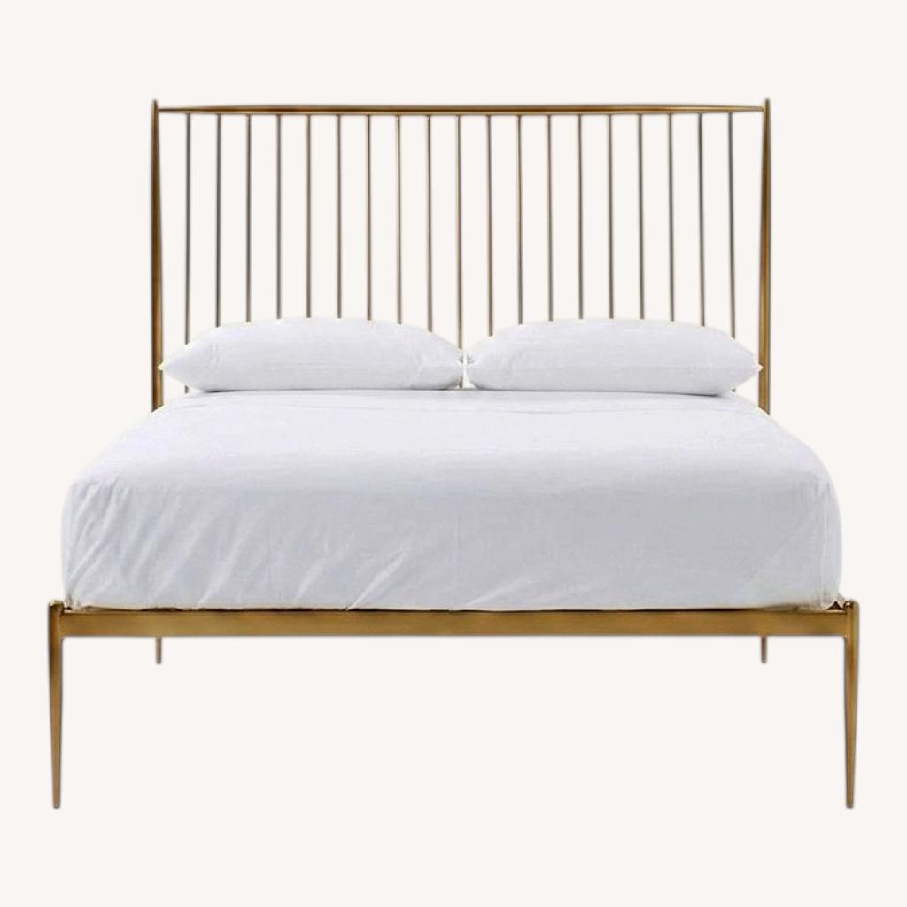 Image of West Elm Stella Gold Metal Bed