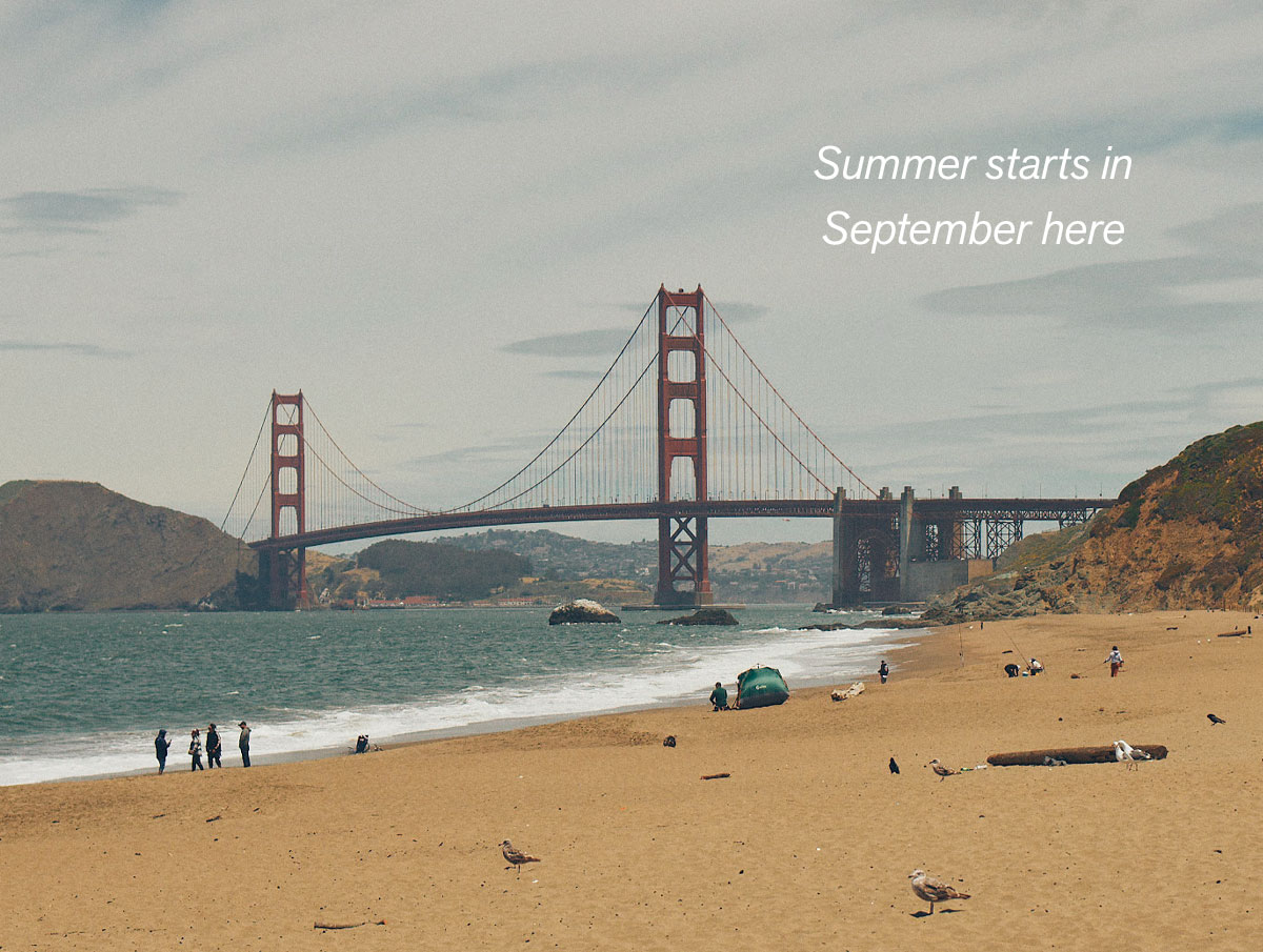 Summer starts in September here