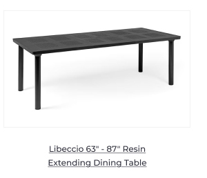 Nardi Libeccio 63- to 87-inch Resin Extending Dining Table