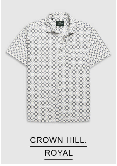 Shop Crown Hill Shirt, Royal online and instore at Rodd & Gunn