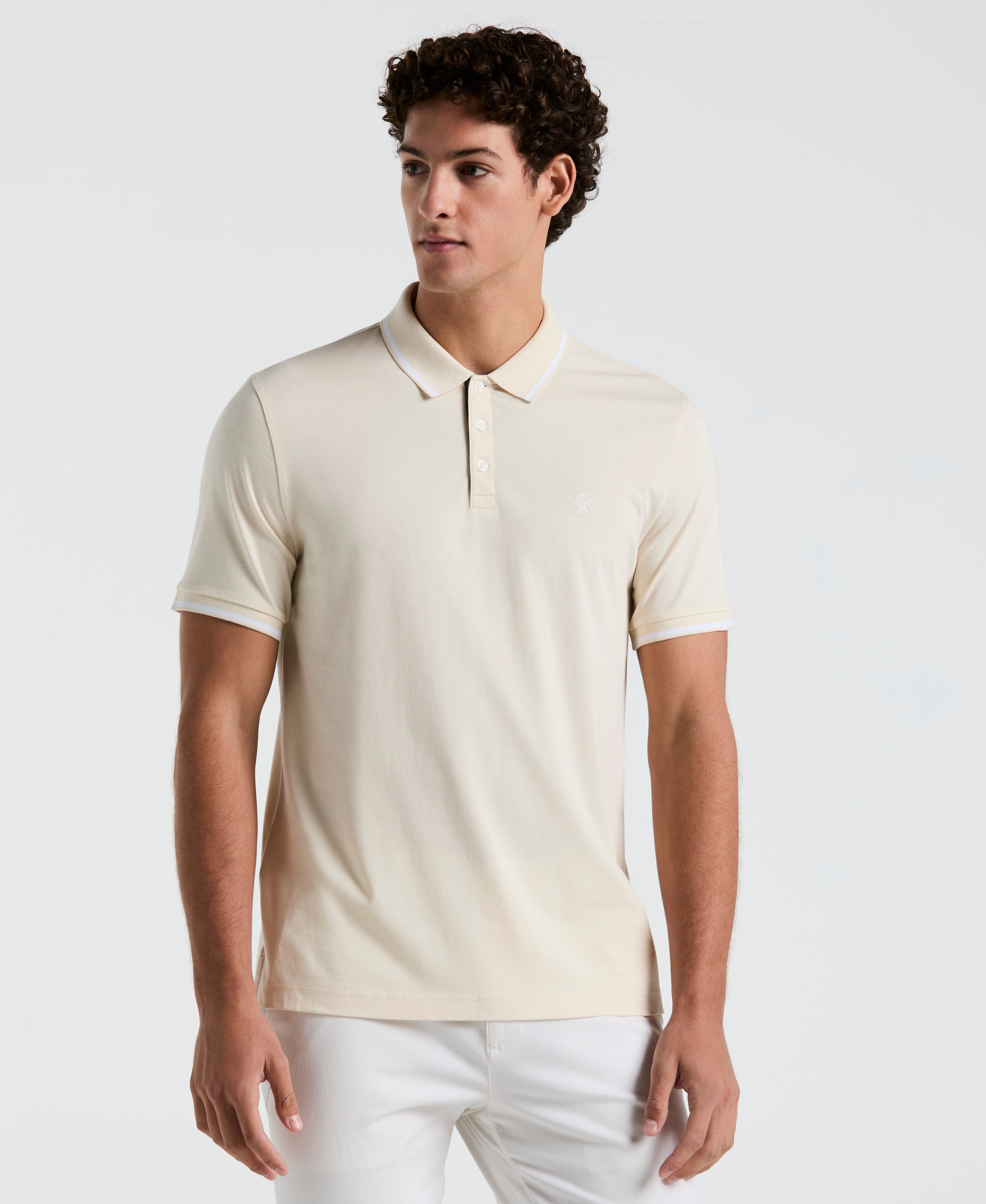 Image of Tipped Jersey Polo