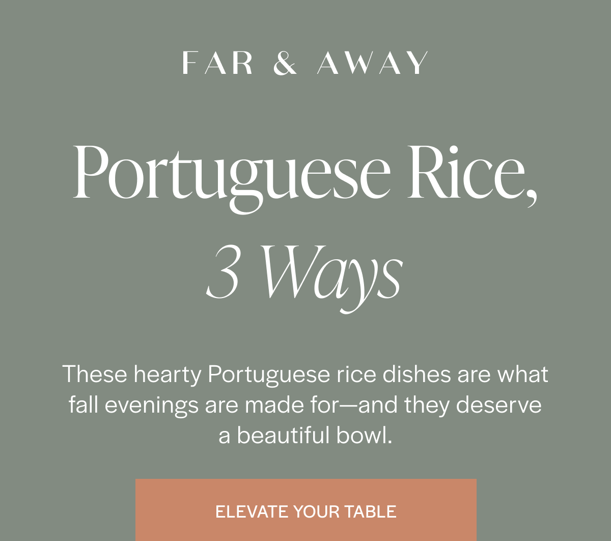 Portuguese Rice, 3 Ways