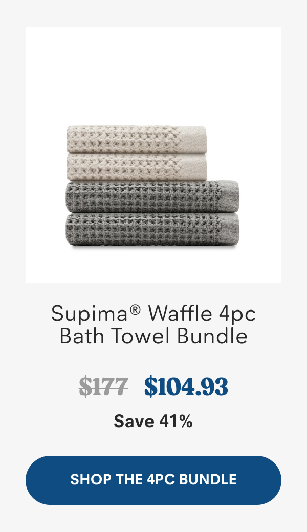 Supima® Waffle 4pc Bath Towel Bundle