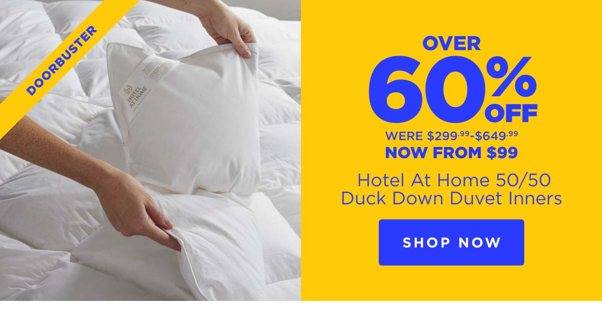 Over 60% Off Hotel At Home 50/50 Duck Down Duvet Inners