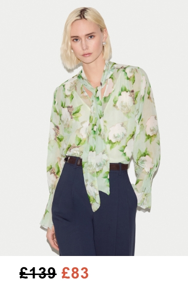 Sketch Rose Georgette Top