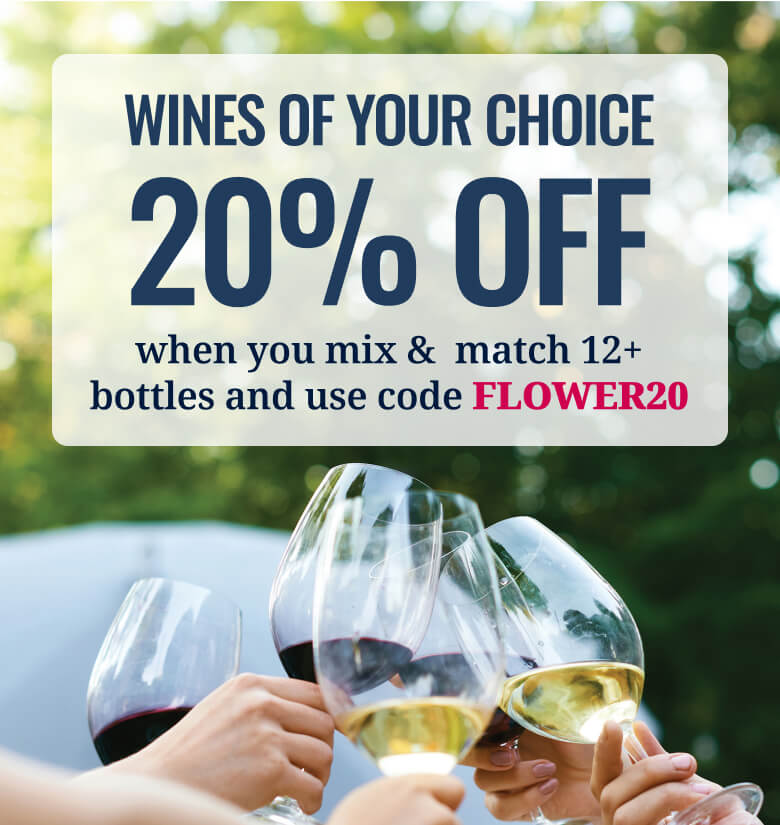 20% off 12 bottles with code FLOWER20
