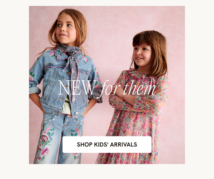 "New for them SHOP KIDS' ARRIVALS"