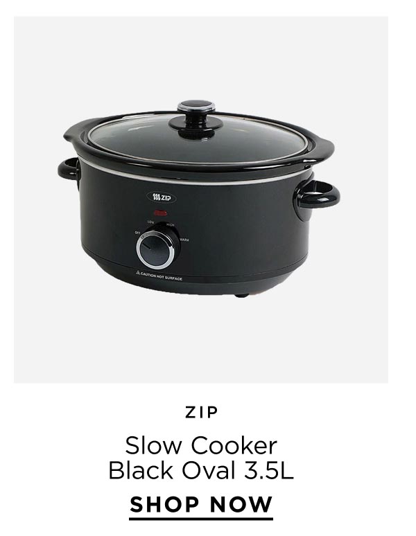 ZIP	Slow Cooker Black Oval 3.5L