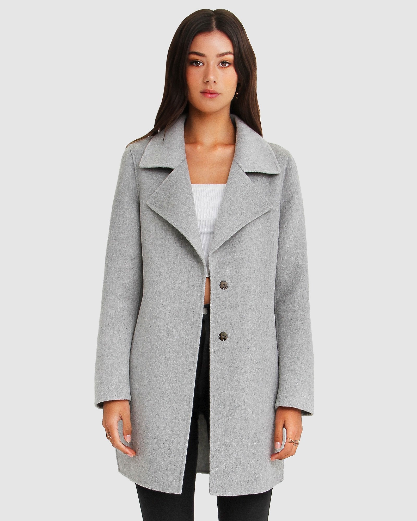 Image of Ex-Boyfriend Wool Blend Oversized Jacket - Grey Marle
