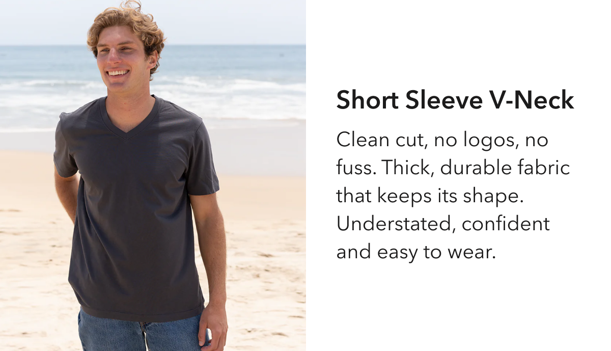 Mens Short Sleeve V-neck