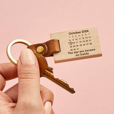 Personalised 'The Day You Became My…' Key Ring