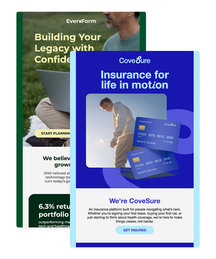 Beefree Email templates for Finance