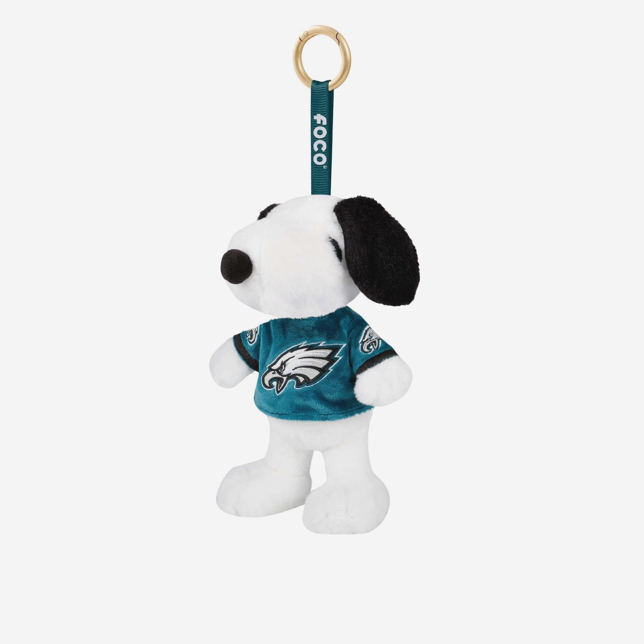 Image of Philadelphia Eagles Plush Snoopy Peanuts Bag Charm Keychain