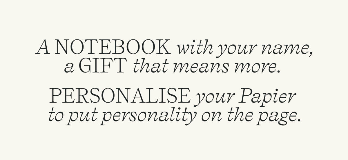 A NOTEBOOK with your name, a GIFT that means more. 
