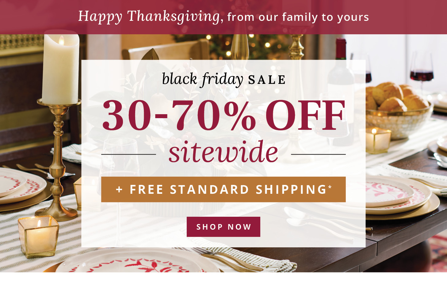 30-70% Off Sitewide + Free Standard Shipping