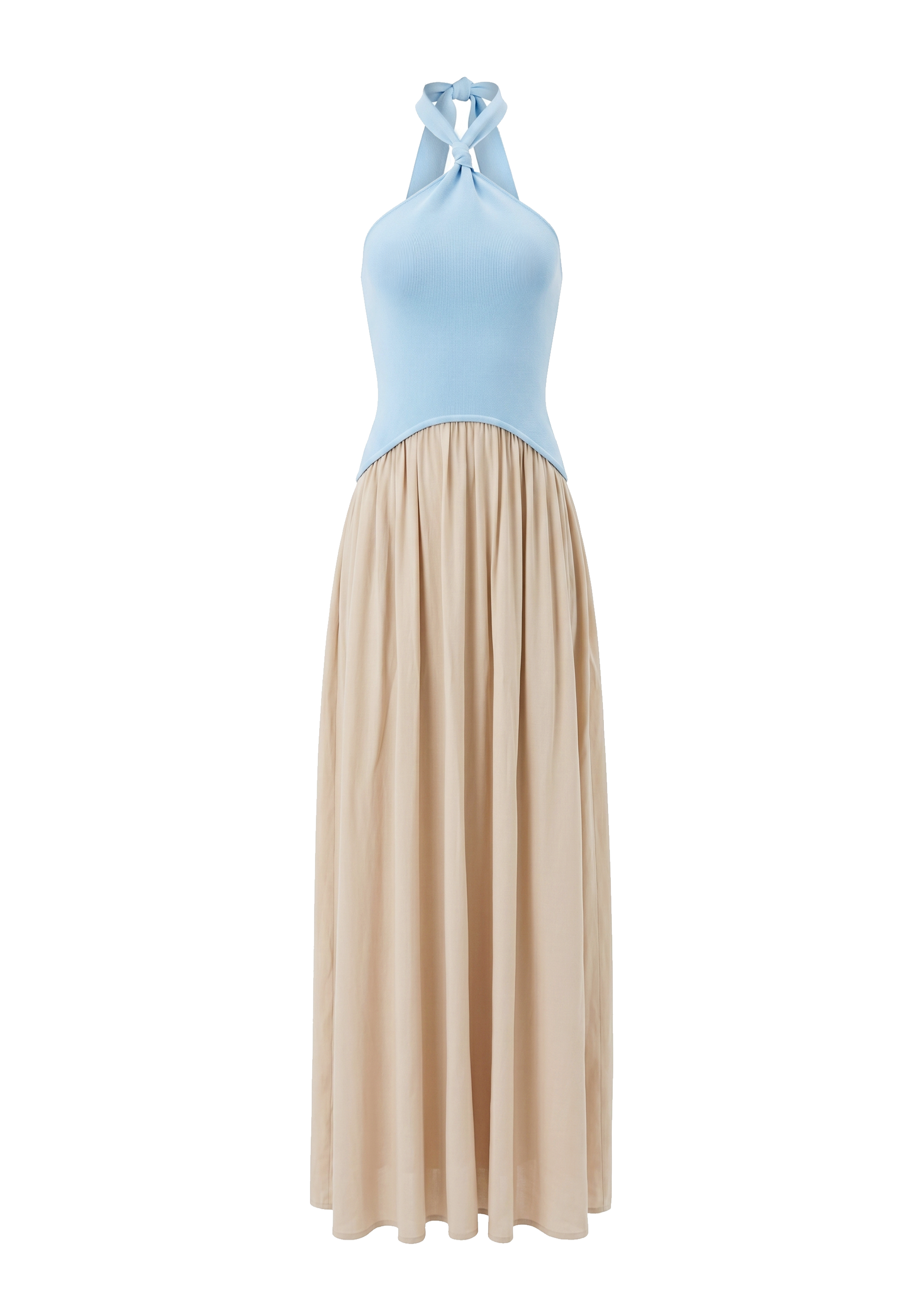 Blue and sand dress