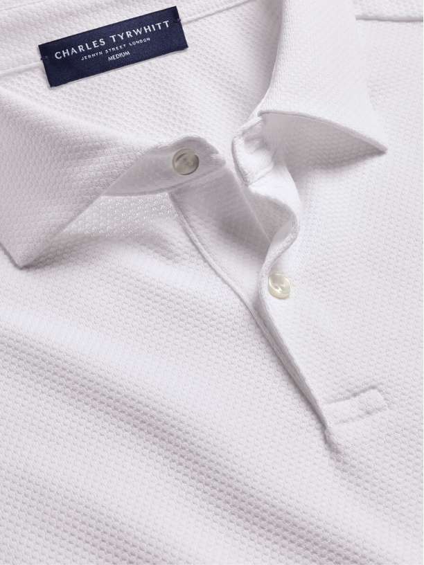 Performance Texture Polo – White