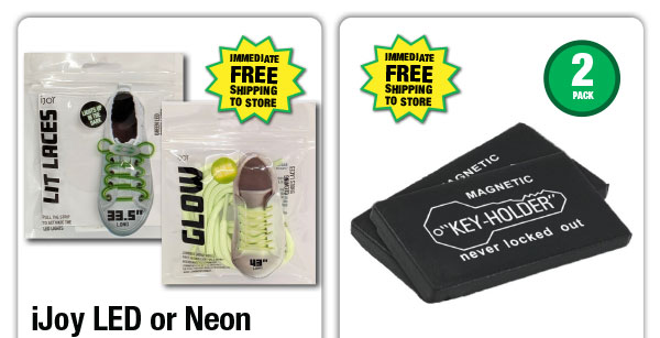 iJoy LED or Neon Green Shoe Laces - ONLY $1.99 After Rebate*!