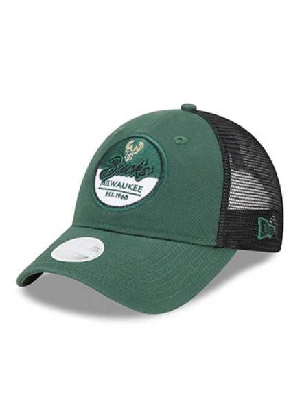 Women's 9Forty Team Script Milwaukee Bucks Adjustable Hat
