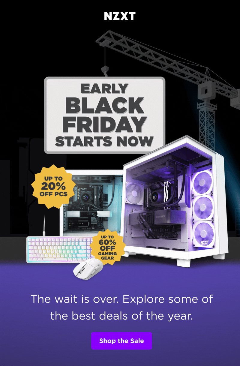 nzxt - early black friday starts now - shop the sale