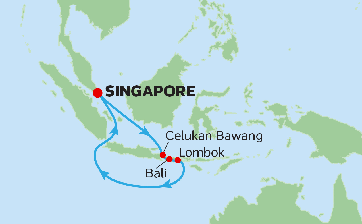 FLY, STAY & CRUISE BALI MAP