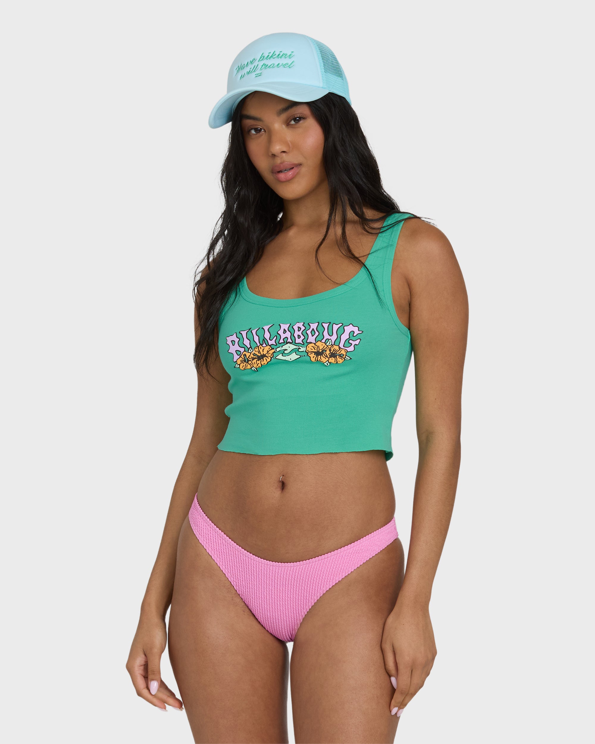 Image of Hibiscus Minds Tank Top - Green Tropics