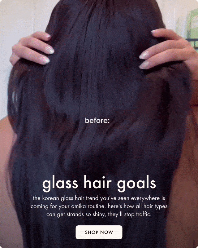 shop amika's glass hair routine