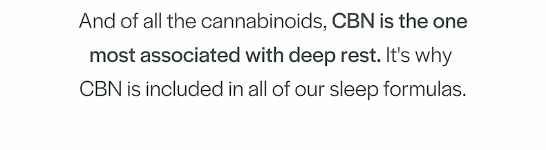 Meet CBN. The cannabinoid for nighttime. 