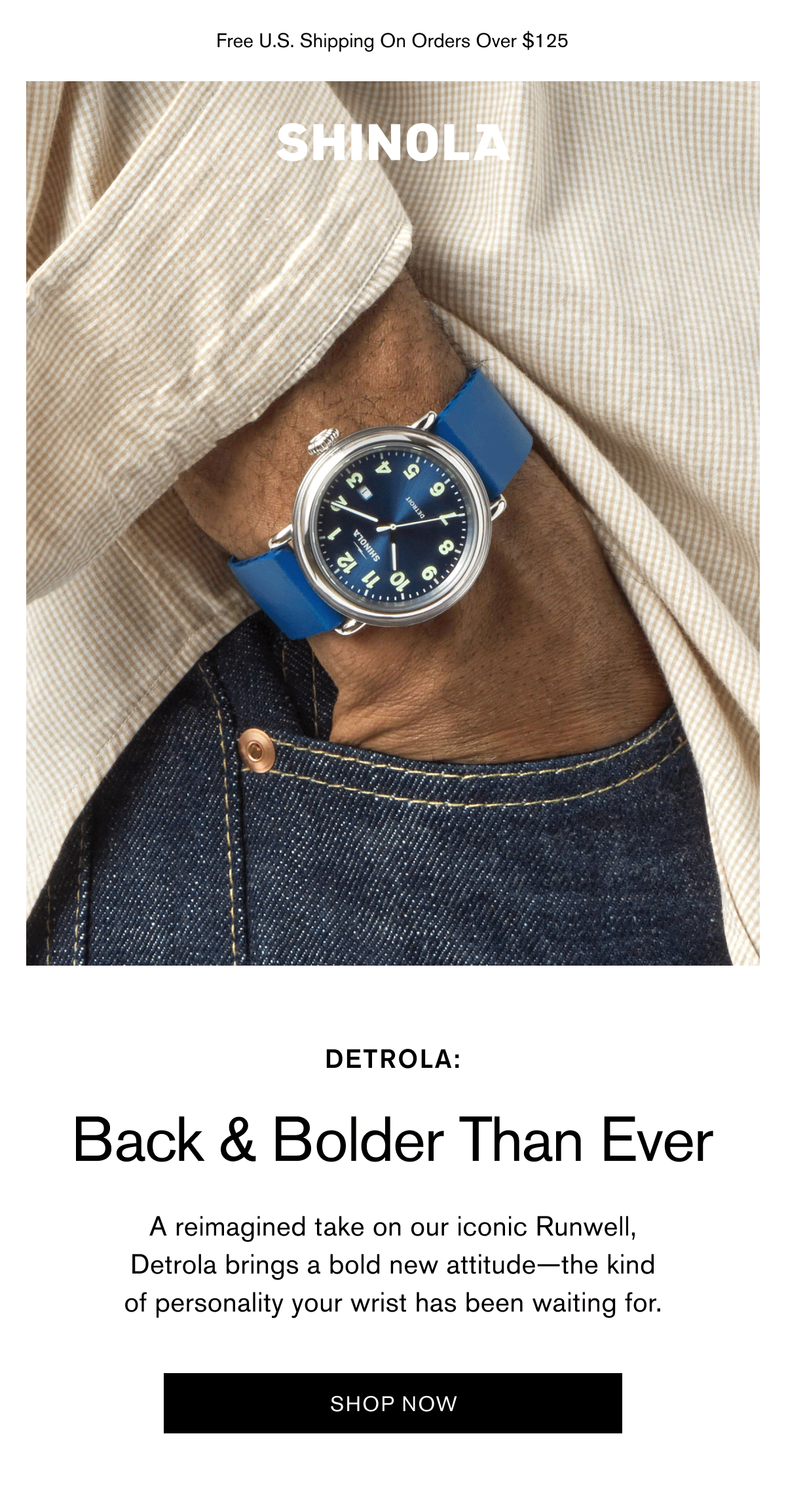 Shinola (Free U.S. Shipping On Orders Over $125) | Detrola: Back & Bolder Than Ever | A reimagined take on our iconic Runwell, Detrola brings a bold new attitude—the kind of personality your wrist has been waiting for. | [ SHOP NOW ]