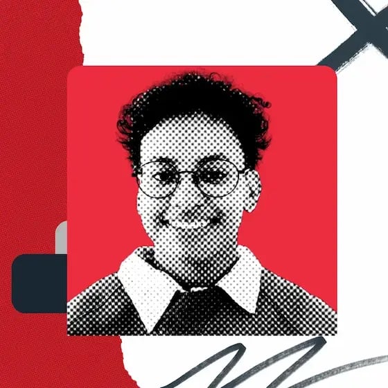 Flori Needle, a woman with short dark hair and glasses