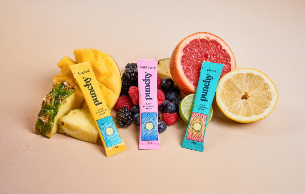 punchy sachets — on the go hydration