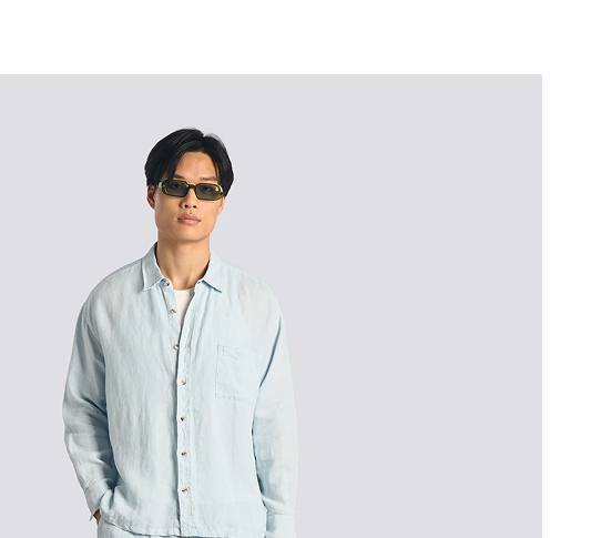 Sky Linen Leisure Shirt