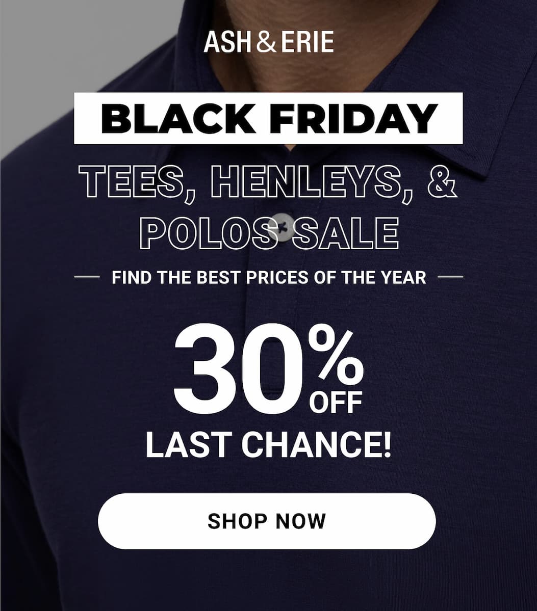 30% Off Polos, Tees, & Henleys Last Chance