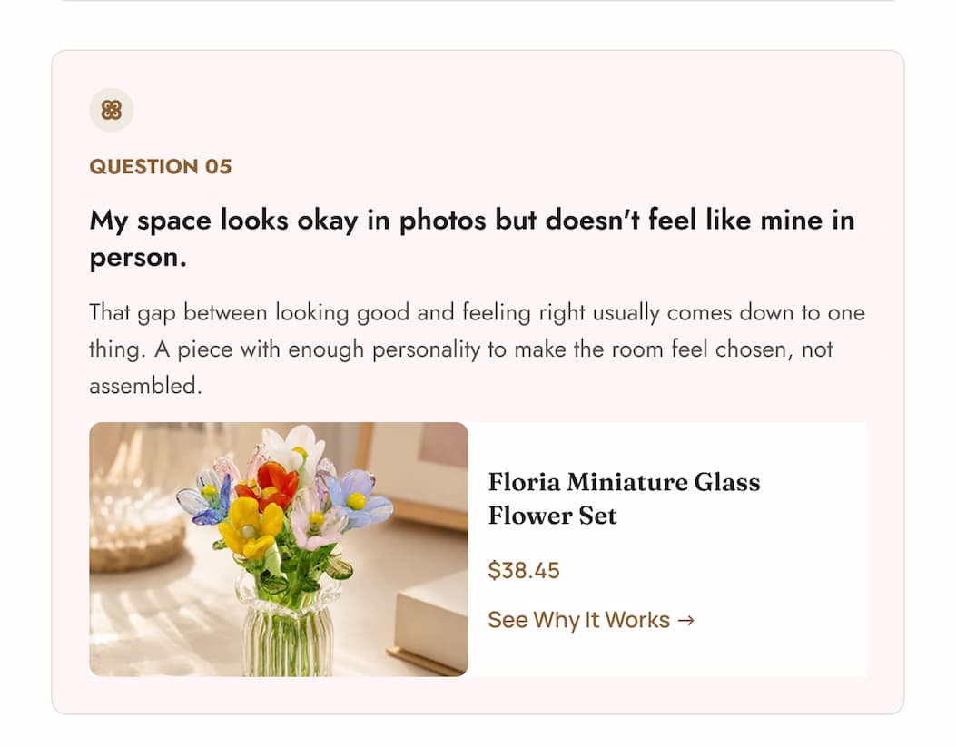 Floria Miniature Glass Flower Set 