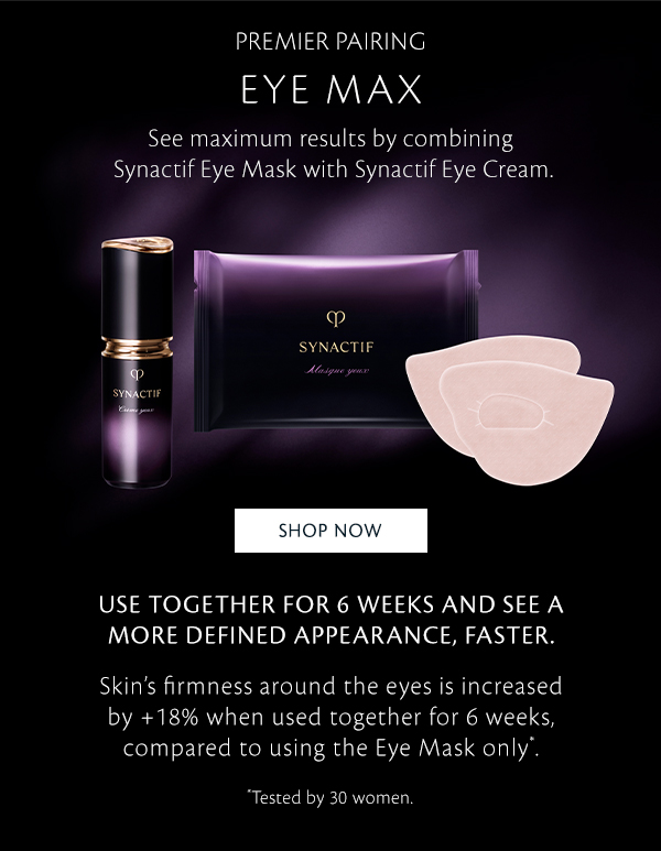 See maximum results by combining Synactif Eye Mask with Synactif Eye Cream.