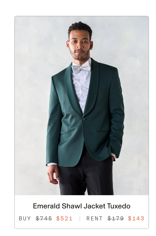 Emerald Shawln Jacket Tuxedo Buy $521 | Rent $143
