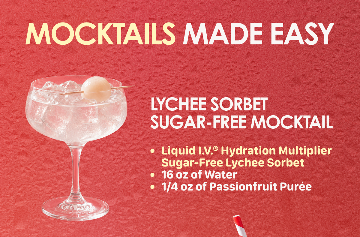 Lychee Sorbet Sugar-Free Mocktail
