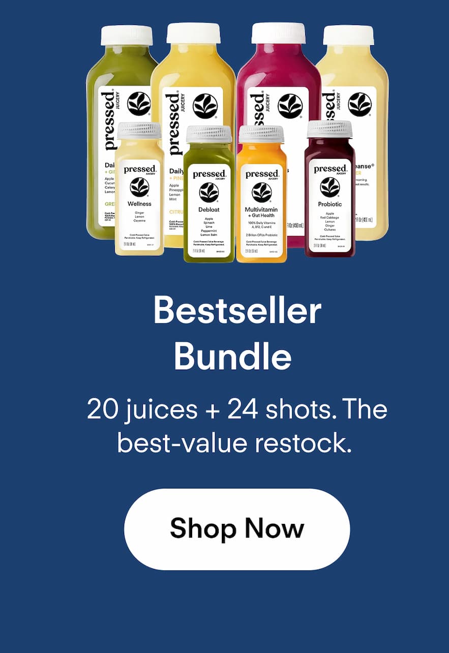 Bestseller Bundle: 20 juices + 24 shots. The best-value restock.&nbsp;