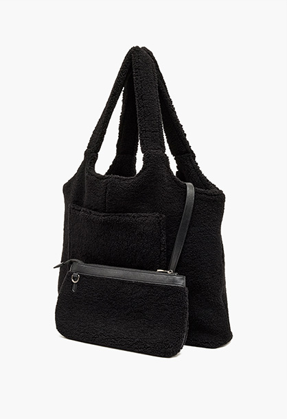 Borg Shopper Bag with Pouch