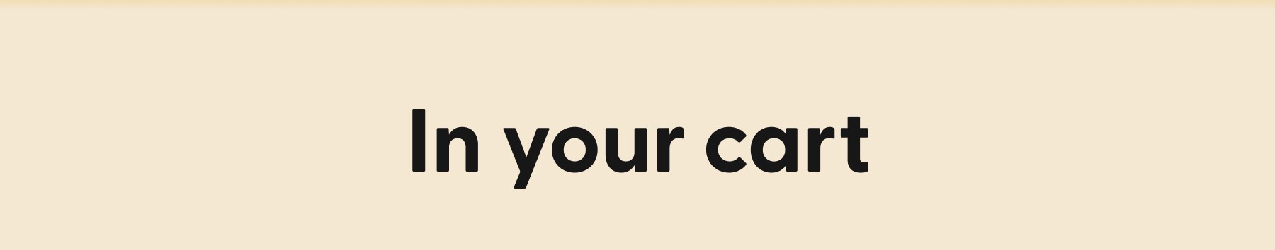 In your cart
