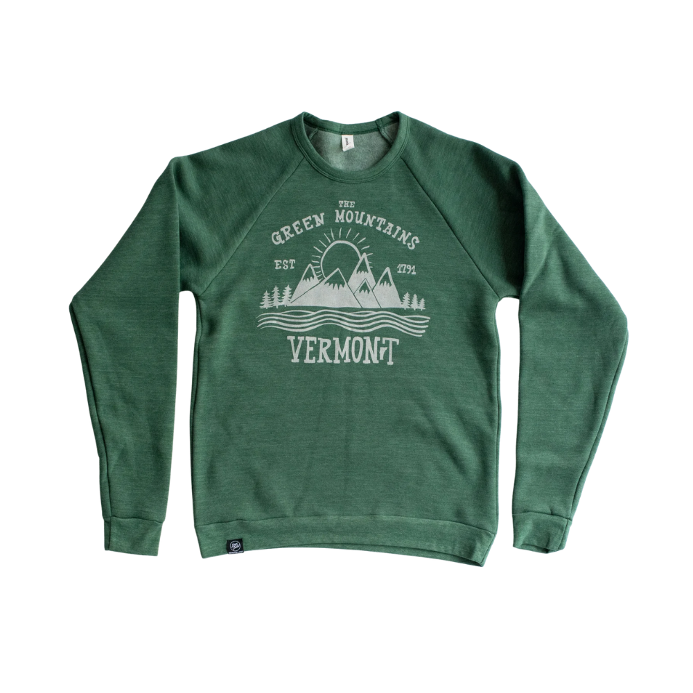 Image of Green Mountains Crew Neck Sweatshirt Green