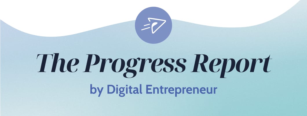 Featured image for The Progress Report newsletter, stating the newsletter's name.