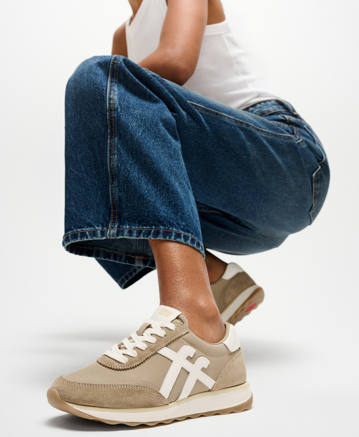 RETRO-Q Fabric/Suede Trainers