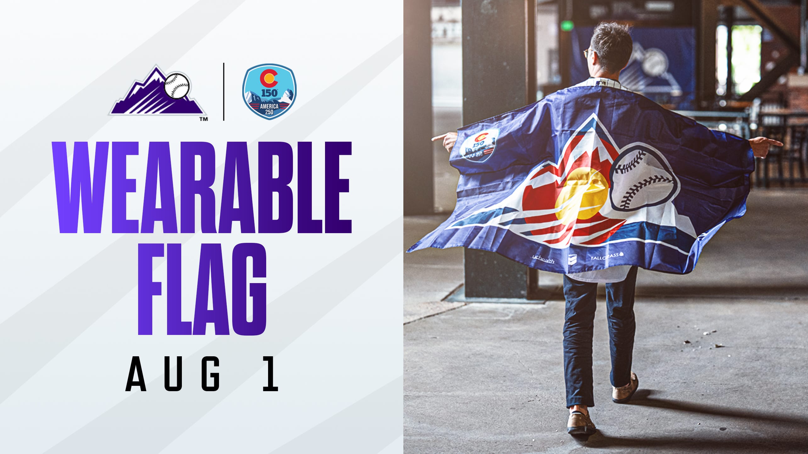 Get a Wearable Flag to celebrate Colorado's 150th Birthday on August 1. Get tickets.