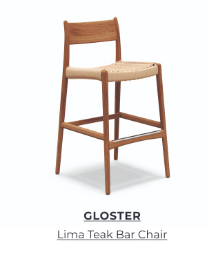GLOSTER Lima Teak Bar Chair