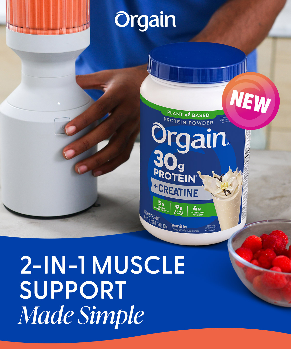 NEW 30g Protein + Creatine | 2-in-1 Muscle Support Made Simple