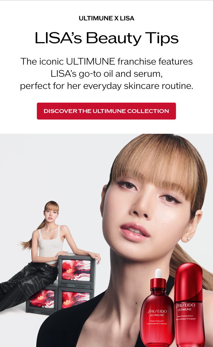 The iconic ULTIMUNE franchise features LISA’s go-to oil and serum, perfect for her everyday skincare routine.