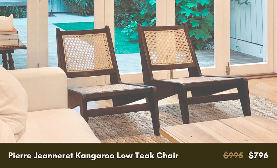 Pierre Jeanneret Kangaroo Low Teak Chair